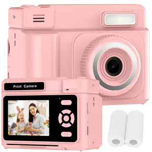 Instant camera Kids Instant Camera with 2 Rolls Photo Paper, 1080P High-Definition Selfie Digital Camera For Children Selfie Print Camera for Children 3 4 5 6 7 8 9 10 11 12 Years Old, Best Birthday and Christmas Gift for Little Photographer
