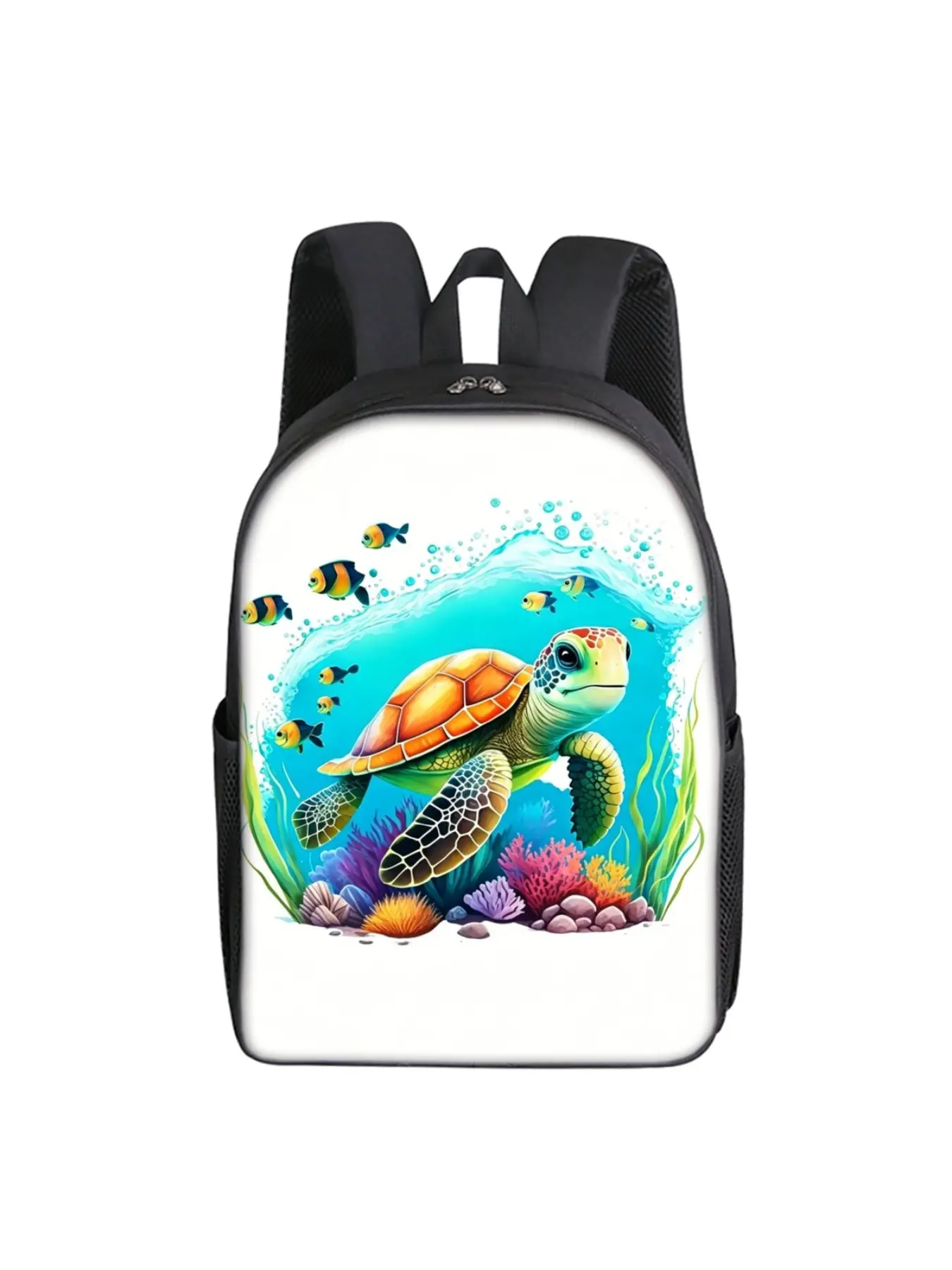 2D‑printed turtle‑pattern with adjustable shoulder straps, waterproof, wear‑resistant versatile rucksack for outdoor trips and sports, Multifunctional Backpack