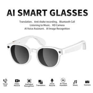 Ai Smart Glasses with 2mp HD Camera, Real-Time Translation, Bluetooth-compatible Audio, Ai Photo Recognition, Fashionable and Practical Accessory