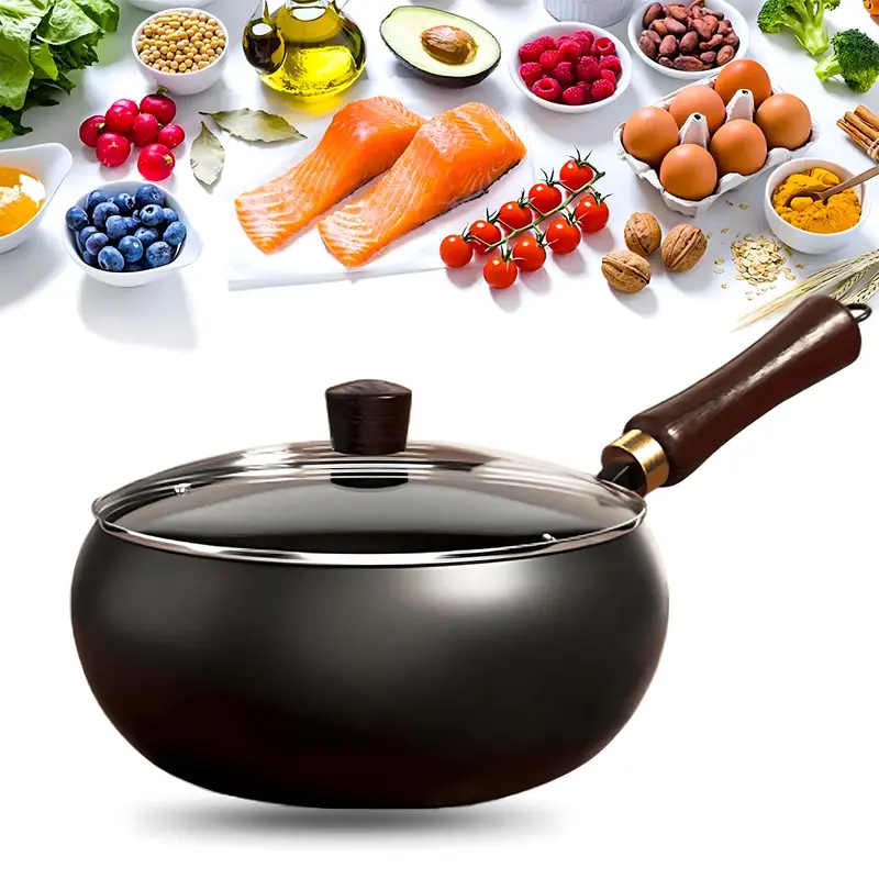 Uncoated Thick Iron Pot, Japanese Iron Pan, Hand-Forged Non-Stick Pans without Coating, High Purity Frying Pans for Cooking, Durable Cookware, Deep Frying Pan, Cast Iron Skillet, Kitchen Pans #GLOBAL PICKS