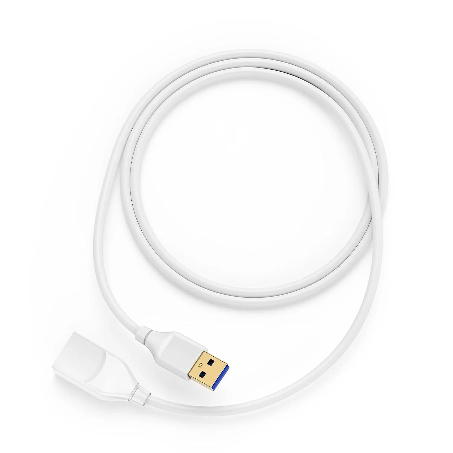 USB Extension Cord White Type A Male to Female USB Extender  6FT USB A Extension  High Speed for Printer,,Keyboard,Hub,Headset,Webcam,Camera,Hard Drive,Flash Drive, Gamepad