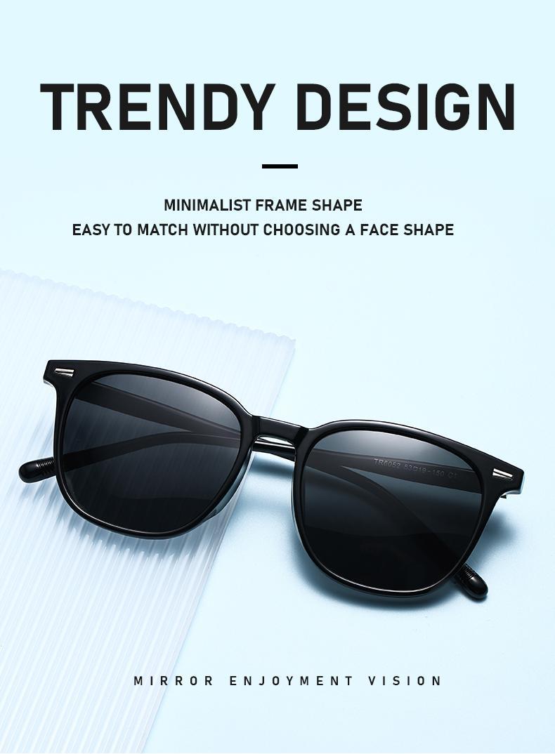 Ultra Light Square Sunglasses 4-Pack UV Resistant Windproof Polarized Face Enhancing Natural Colors Black Tortoiseshell Transparent Brown Frames