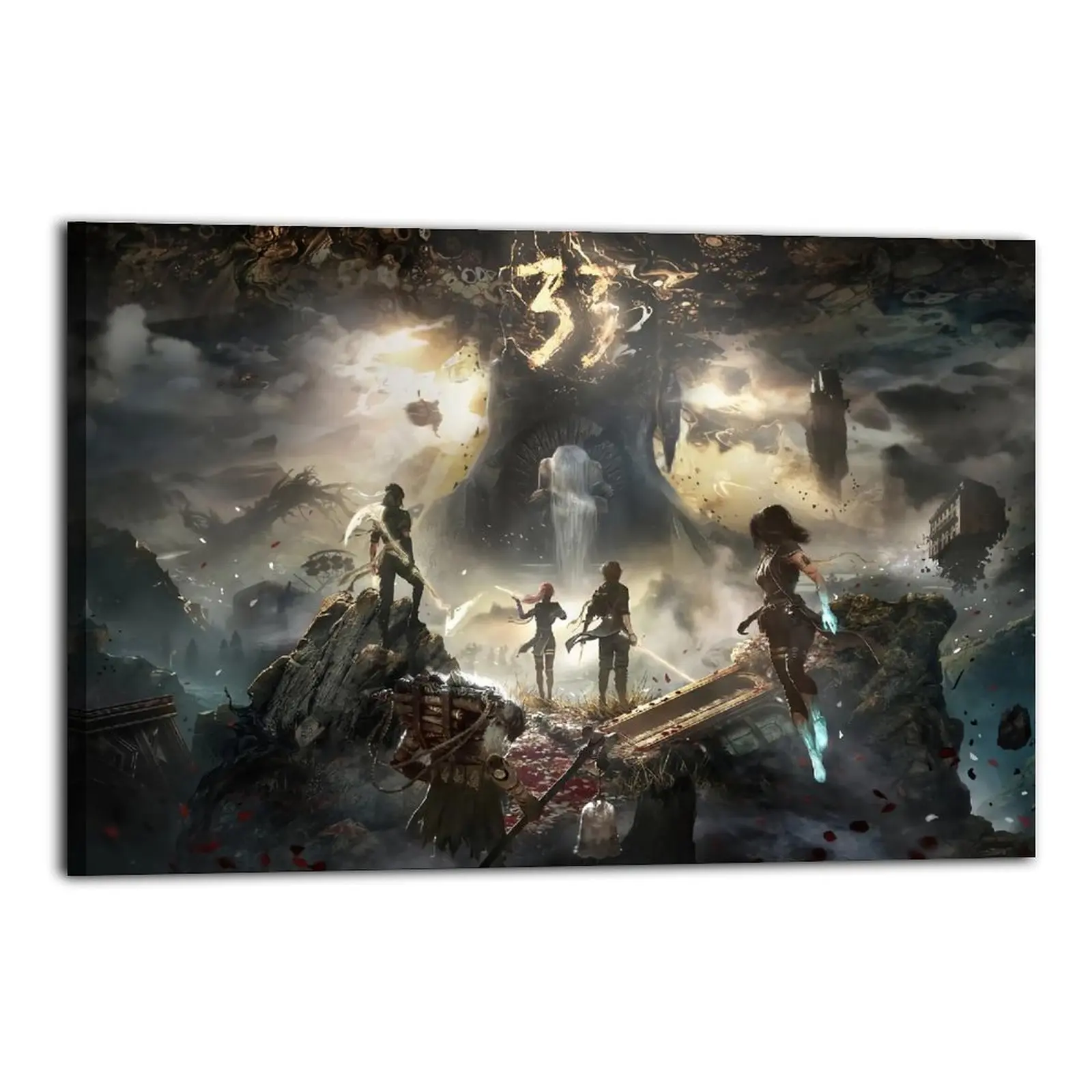 Expedition 33 Heroes Fates Canvas Prints | Bedroom Art | Bathroom Art | Trendy Wall Art | Funky Wall Art