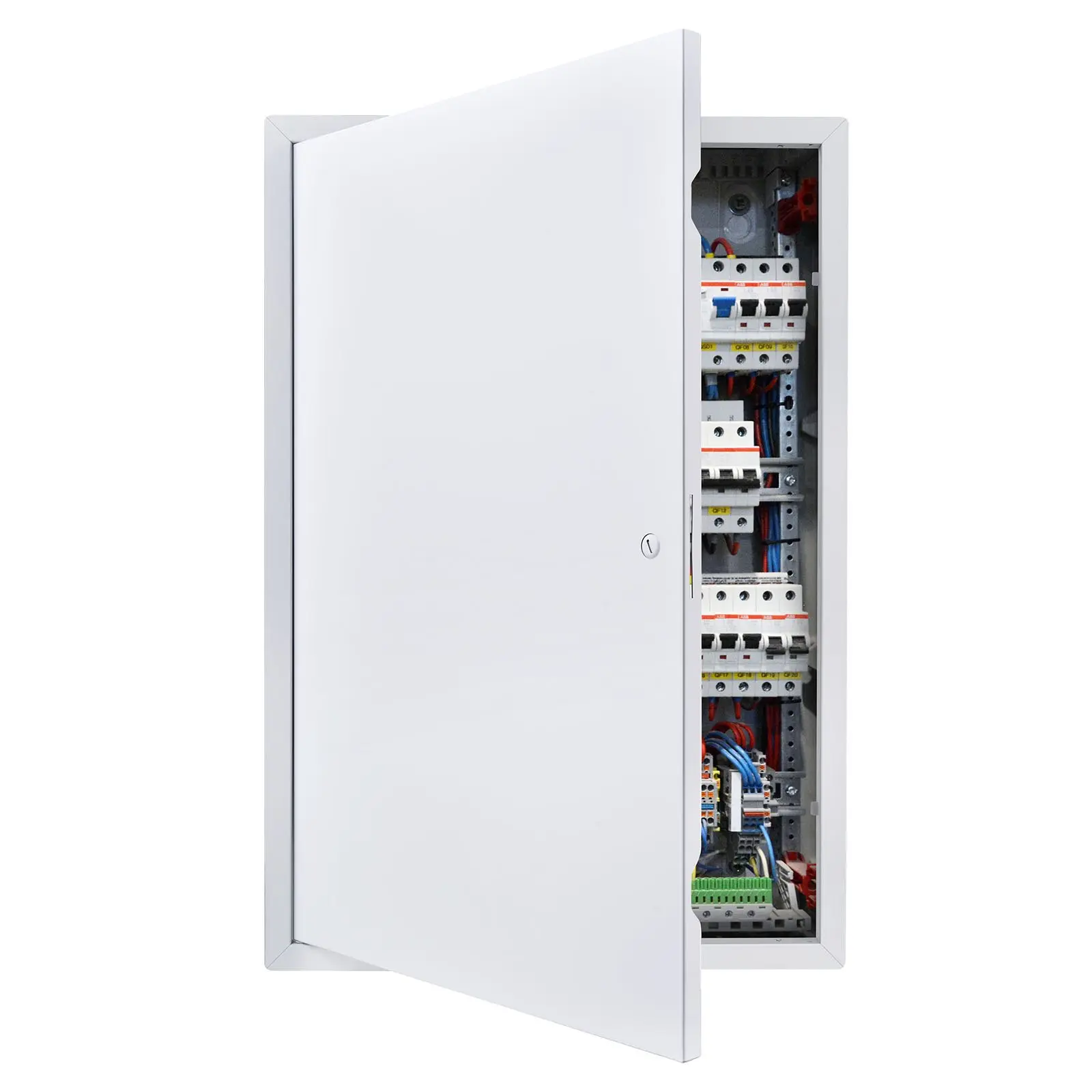 VEVOR Access Panel for Drywall, 25.3 x 17.2 in Galvanized Steel Access Door, Easy Install Hinged Service Panel with Screwdriver Latch, for Ceiling Plumbing Electrical, 16.4 x 24.4 in Cutout Size Whit