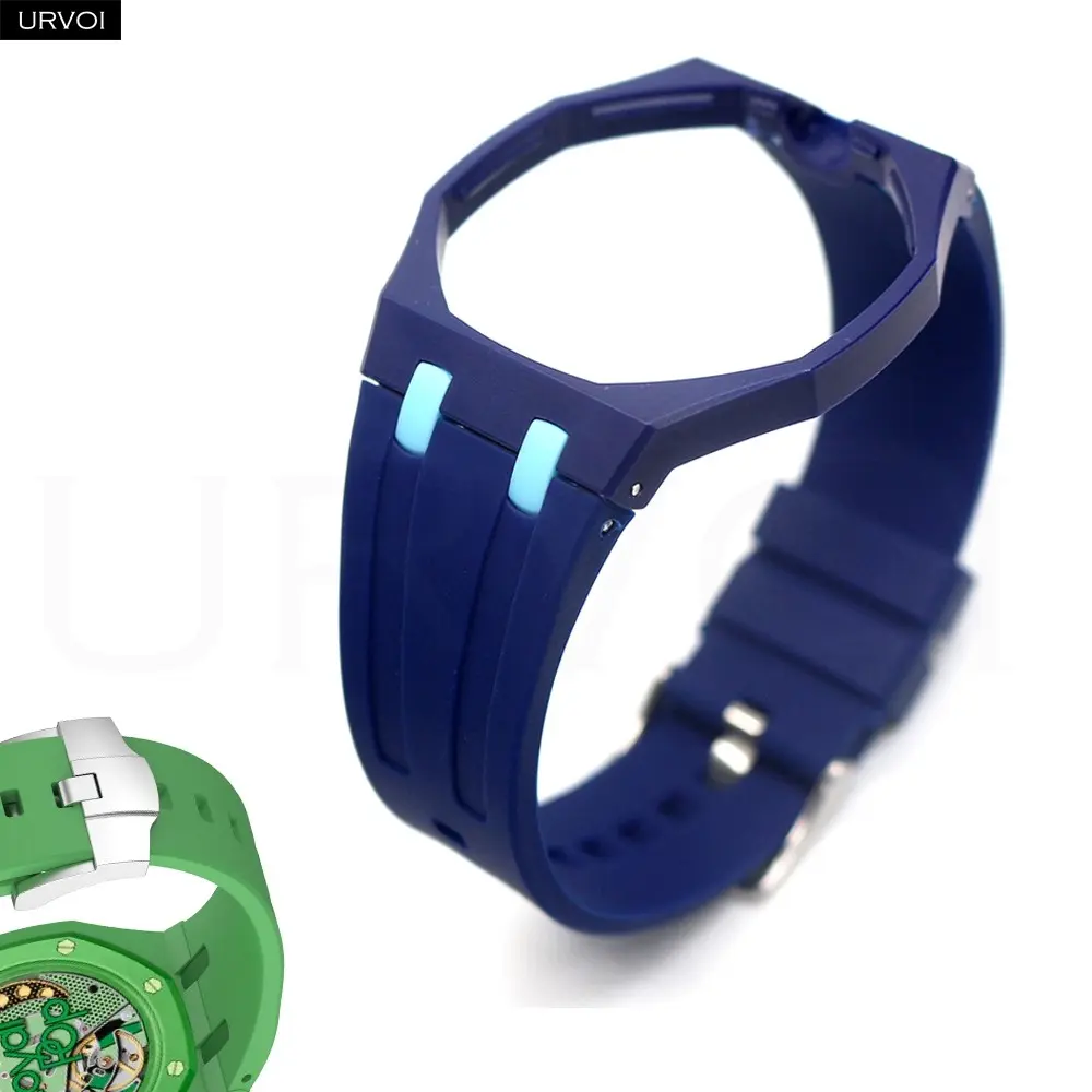 URVOI Case Band for Swatch x AP Royal Pop Pocket Watch switch to Wristwatch design Modification Accessories silicone watch straps