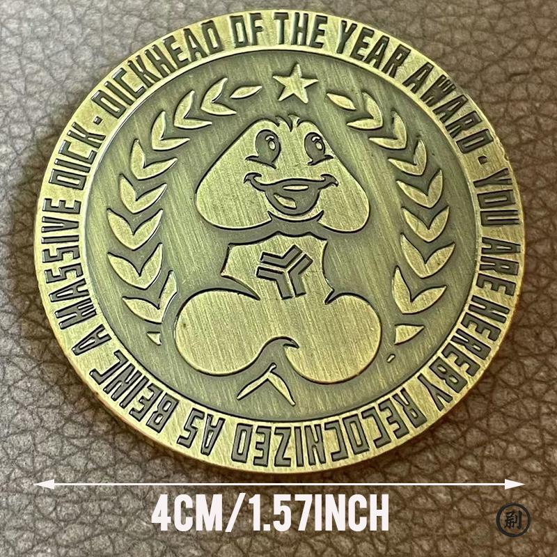 2pcs Funny Dick Spade Challenge Coin Ins Wind Ancient Bronze Retro Wandering Coin Funny Coin
