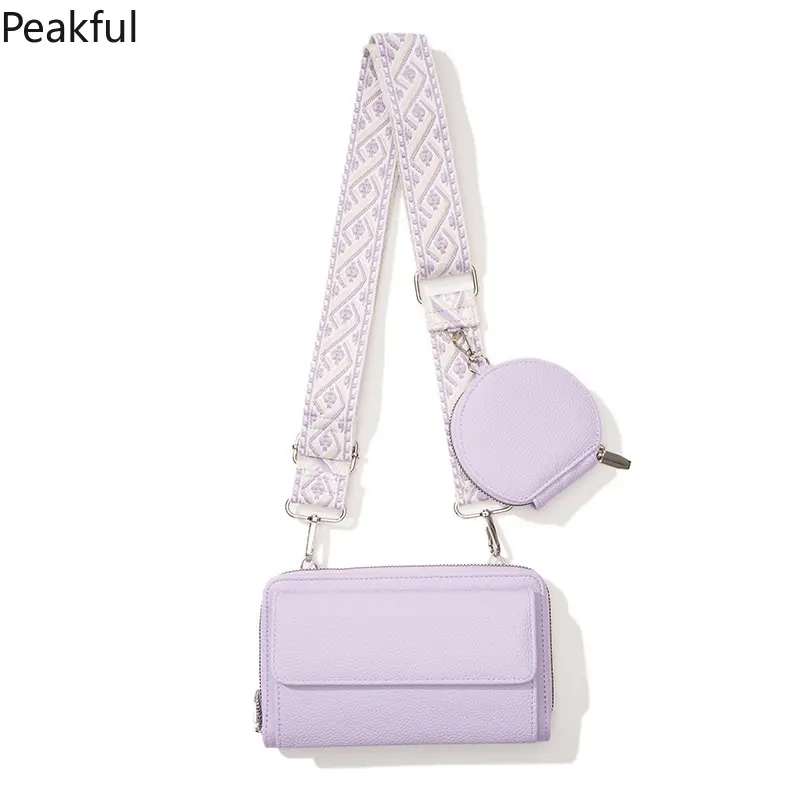 Wholesale practical fashion gift purses | Hot selling 2026 INS trendy wide strap mommy crossbody bag|All-in-one cellphone shoulder bag with independent small pouch, neat inner partition & durable construction, great boutique bulk stock