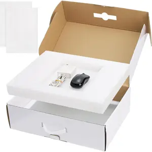 Laptop Box with Protection Foam, Cardboard Laptop Shipping Box Mailer Boxes for up to 17.3 Inch Notebook Computer