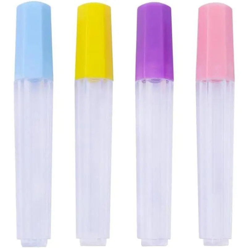 4 count Clear Plastic Embroidery Felting Sewing Container Pin  Storage Tubes Bottle Holder Knitting  For Case Box  Storage Tubes Sewing Storage