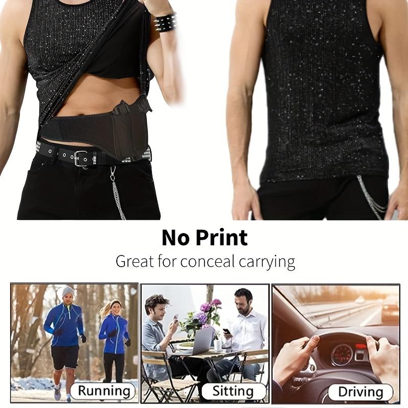 Deep Hidden Carry Belly Band Holster, Breathable Waistband Gun Holsters for Women Men, Comfortable Concealed Carry Belly Band, Right and Left Hand Draw