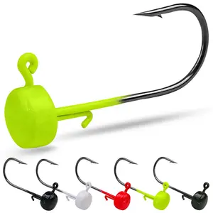 25Pcs Ned Rig Jig Heads Baits Hooks Finesse Mushroom Fishing Bass Trout Crappie Jig Hooks for Soft Plastic Fising Lure