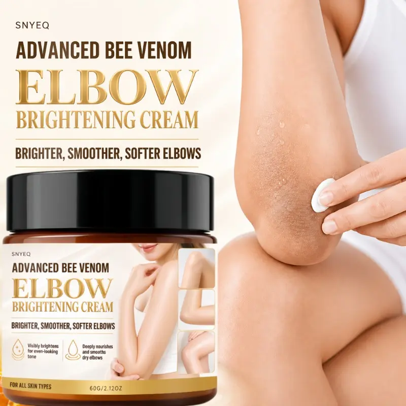 Elbow Brightening Cream, Specially Formulated for Dark Spots, Contains Premium Bee Venom, Niacinamide, and Vitamin C. Designed to Address Dark Spots and Pigmentation Issues, It Provides Instant Brightening and Evens Light Beige. Suitable for All
