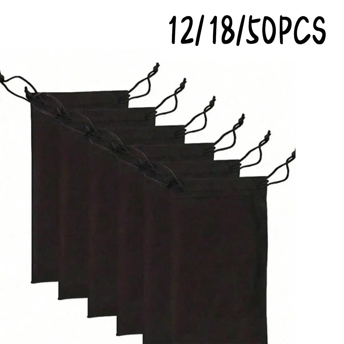 12/18/50 Pcs Glasses Cases, Drawstring Closure, Dust-Proof, Women's Eyewear Accessories, Essential for Back-To-School Season