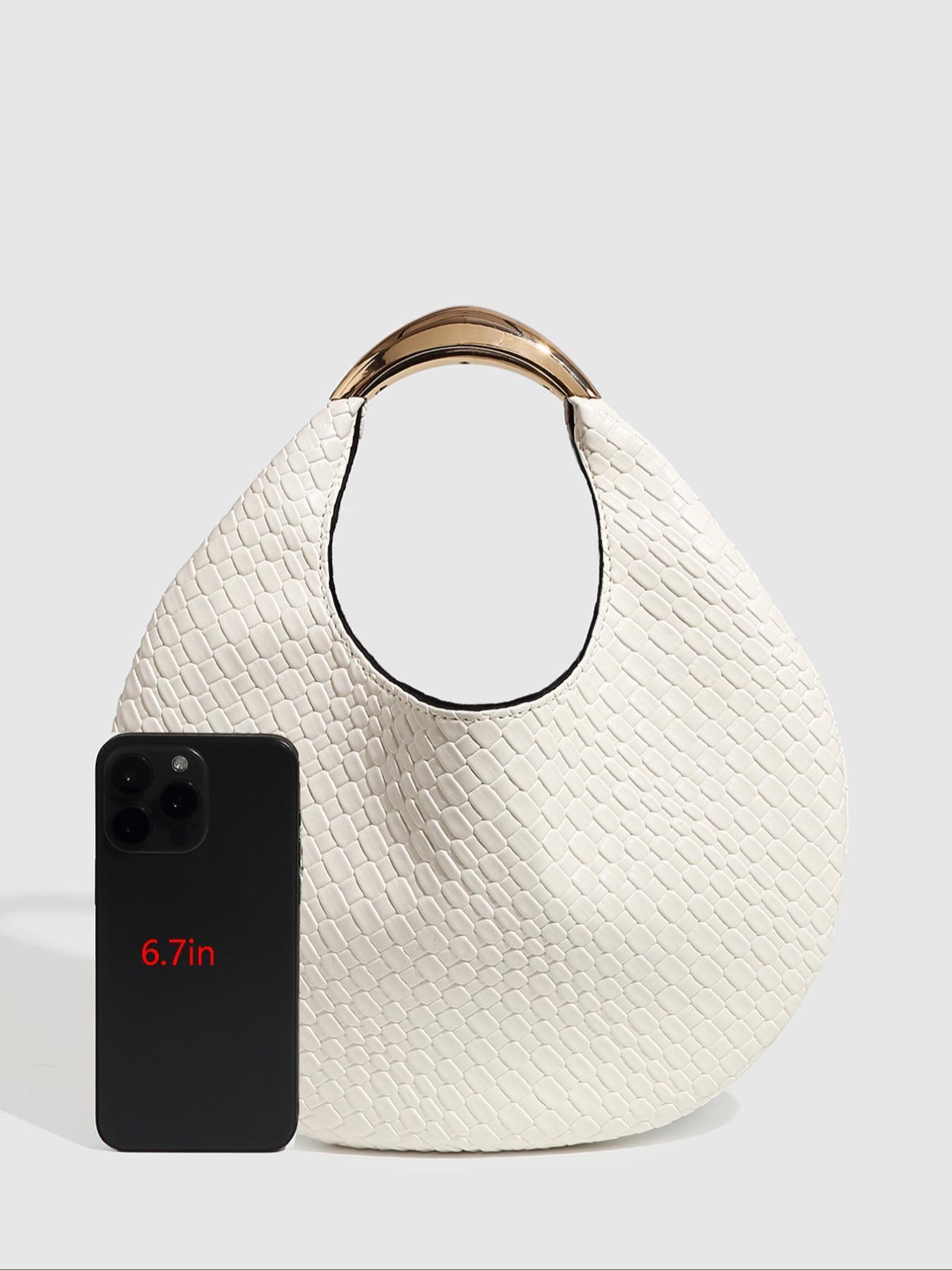 Women's Solid Color Stylish Versatile Bag, Fashionable Pu Leather Shoulder Bag for Daily Used, Versatile Daily Elegant Trendy Commuter Bag, Textured Handbag, Summer Pu Handbag