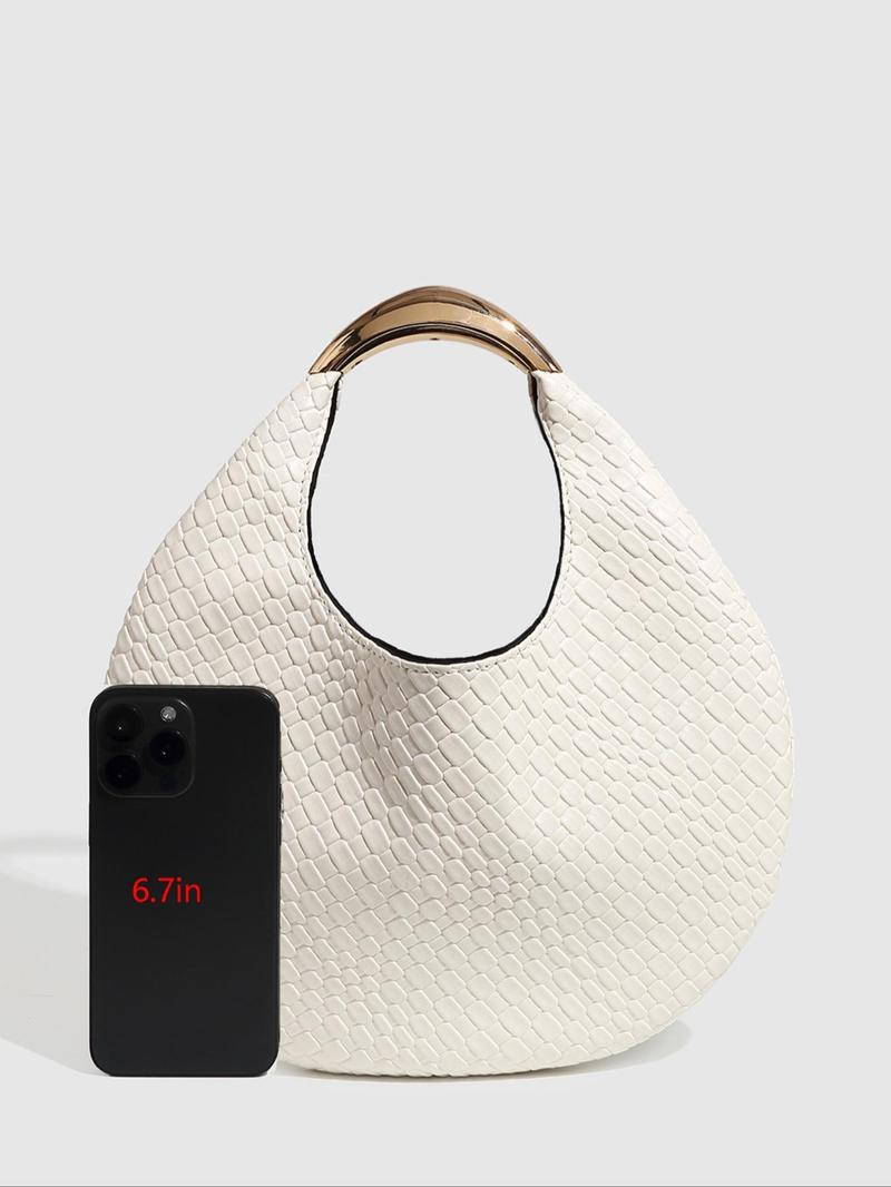 Women's Solid Color Stylish Versatile Bag, Fashionable Pu Leather Shoulder Bag for Daily Used, Versatile Daily Elegant Trendy Commuter Bag, Textured Handbag, Summer Pu Handbag