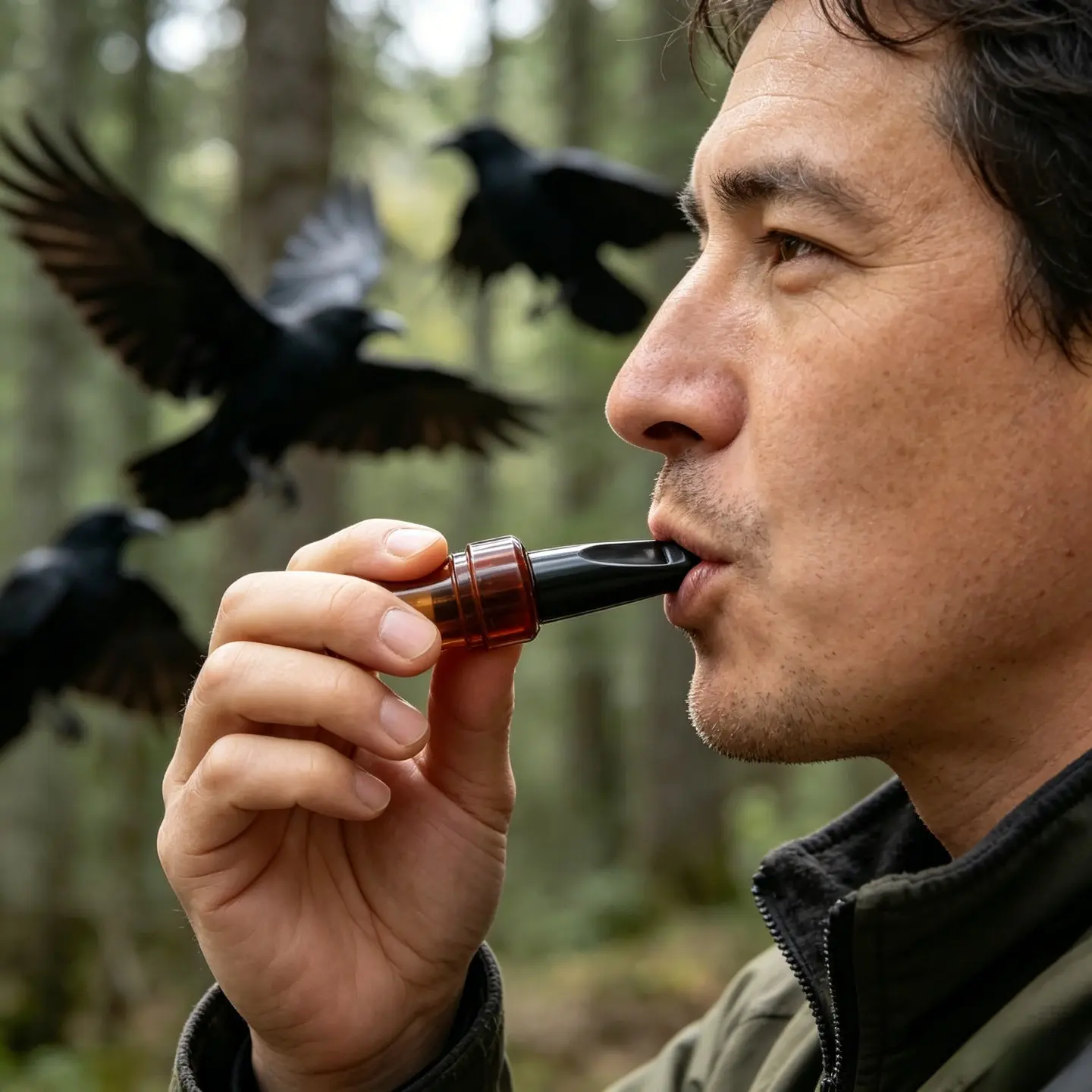High-Fidelity Crow Call Whistle, Outdoor Hunting Turkey Caller, Portable Dual Reed Bird Attractor, Beginner-Friendly Mimicry Lure Accessory