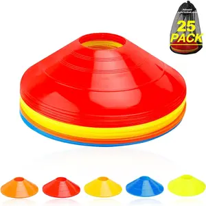 (Set of 25/50/100 - Agility Soccer Cones with Carry Bag and for , Football Cones for TrainingFootball, Basketball, Coaching, Agility Cones for Indoor and Outdoor Games