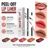 Peel-Off Lip Stain, Long-Lasting Waterproof Lip Tint, Liquid Lip Gloss, Hyaluronic Acid & Vitamin E, Transfer-Proof Matte Finish, Vegan & Cruelty-Free, Lip Product
