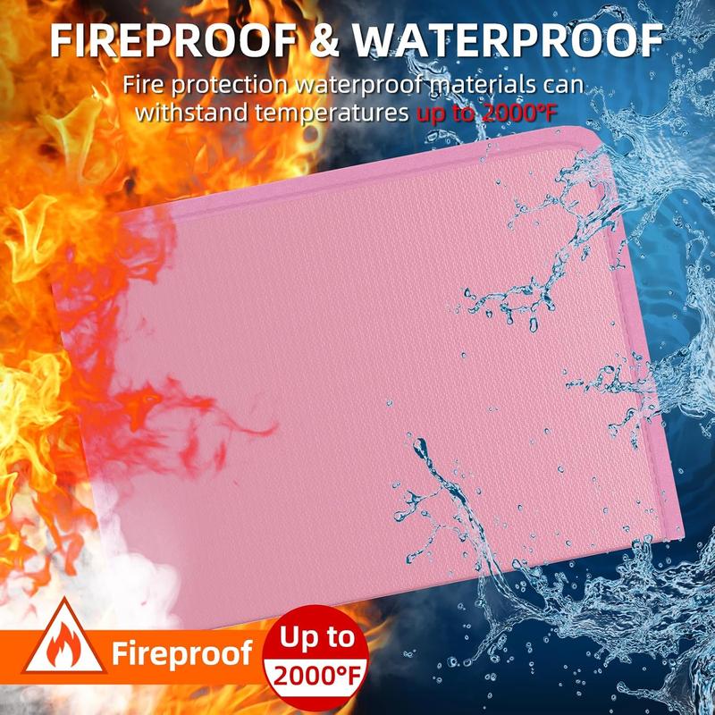 Fireproof Accordion File Organizer, Portable Expanding File Folder with  Zipper&Labels, Pink Document Organizer with 13 Pockets, File Organizer for Important Document/Paper Storage