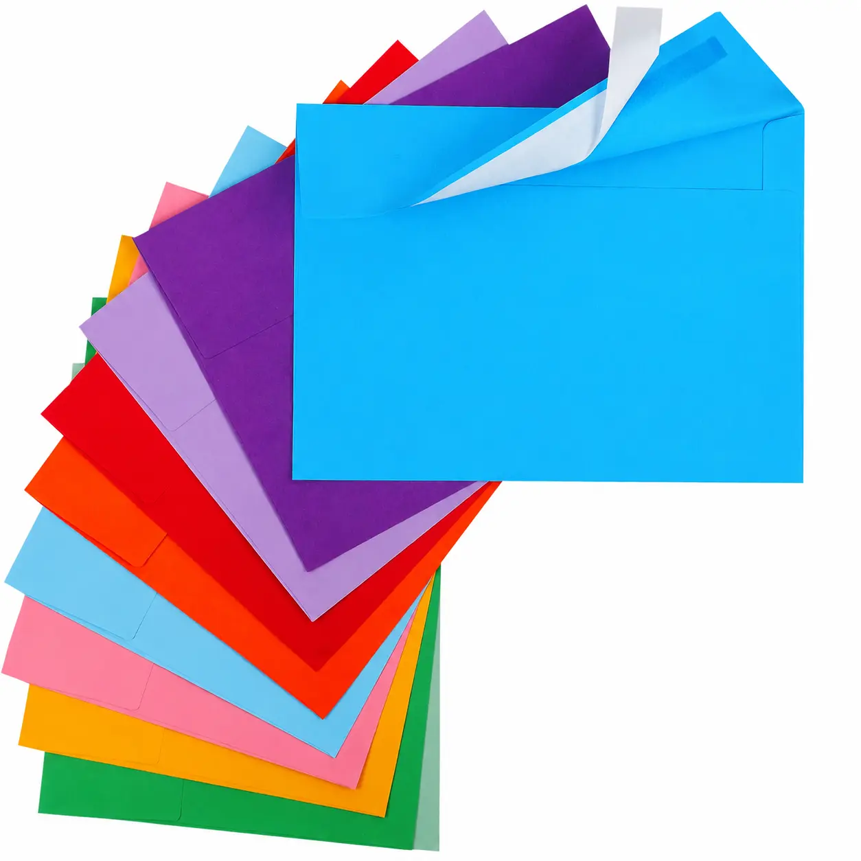 50-Piece Assorted Color 5x7 Inch A7 Envelopes – Premium Smooth Finish Paper for Wedding Invitations, Greeting Cards, Photos, Postcards and Everyday Mailing – Compatible with Most Inkjet and Laser Printers