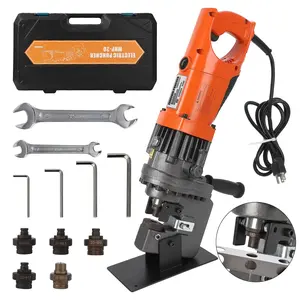 GARVEE Electric Hydraulic Hole Punch Machine 1200W 110V with Carbon Brush and 5 Dies for Metal Hole Punching on Steel, Iron, Aluminum, Copper Plates, Suitable for Φ1/4"-4/5" Holes in Construction and Metalworking