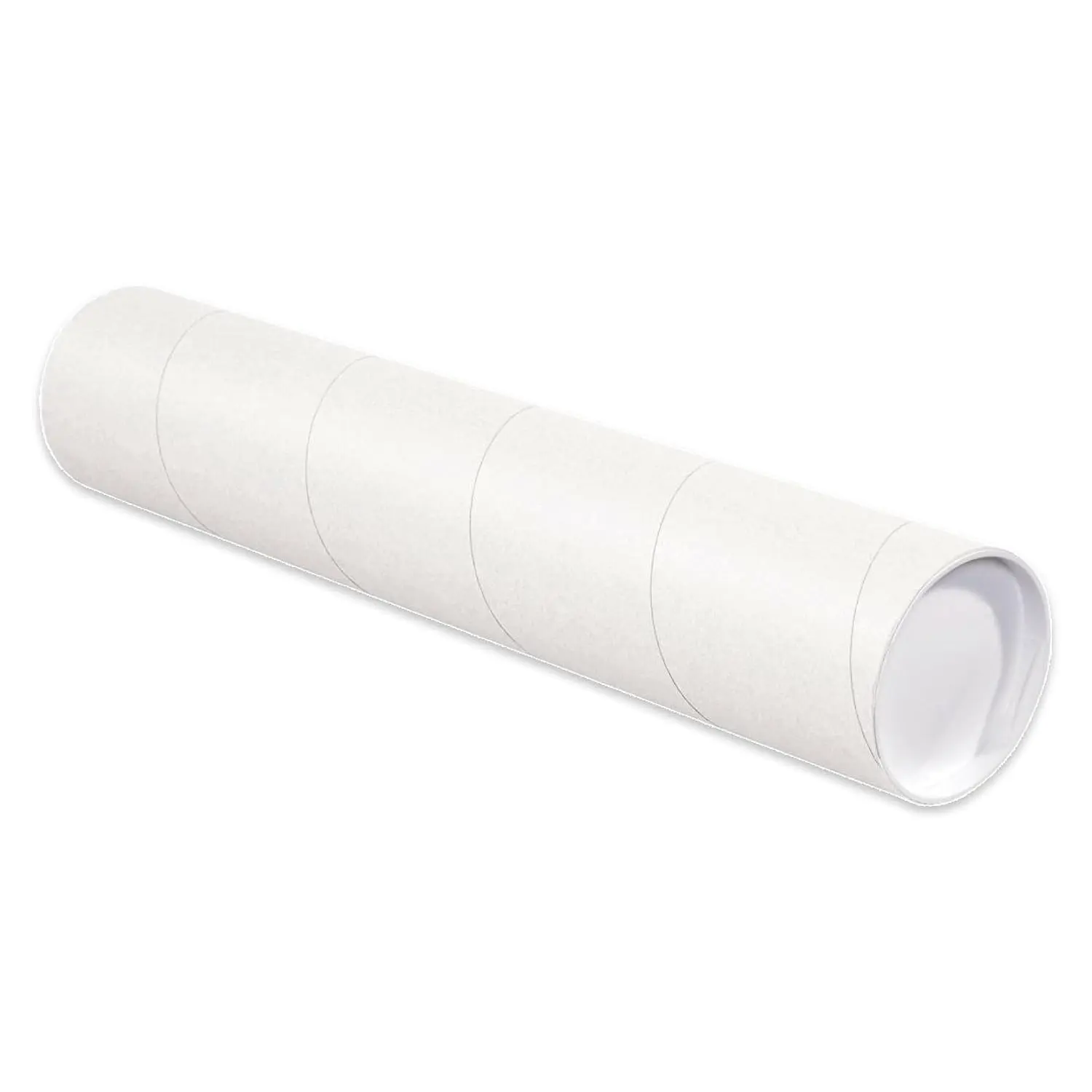 Cardboard Tubes with Caps, 15"L x 3"W x 3"H, Pack of 24 | Poster Tube for Mailing and Storage of Blueprints, Artwork, Crafts, Long Art Holder, 15 inches