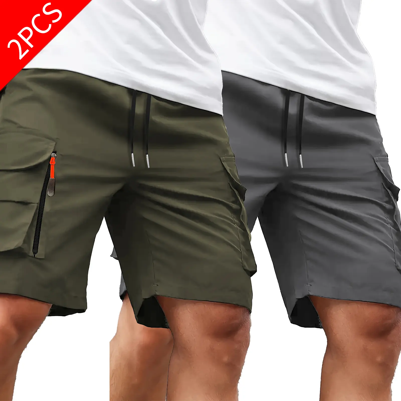 Army green + gray