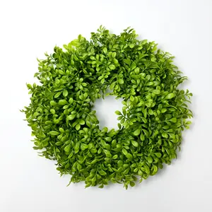 Classic Artificial Ivy Wreath, Milan Style Plant Door Hanging Decor, Floral Theme for Outdoor Events, Spring Festival Decoration