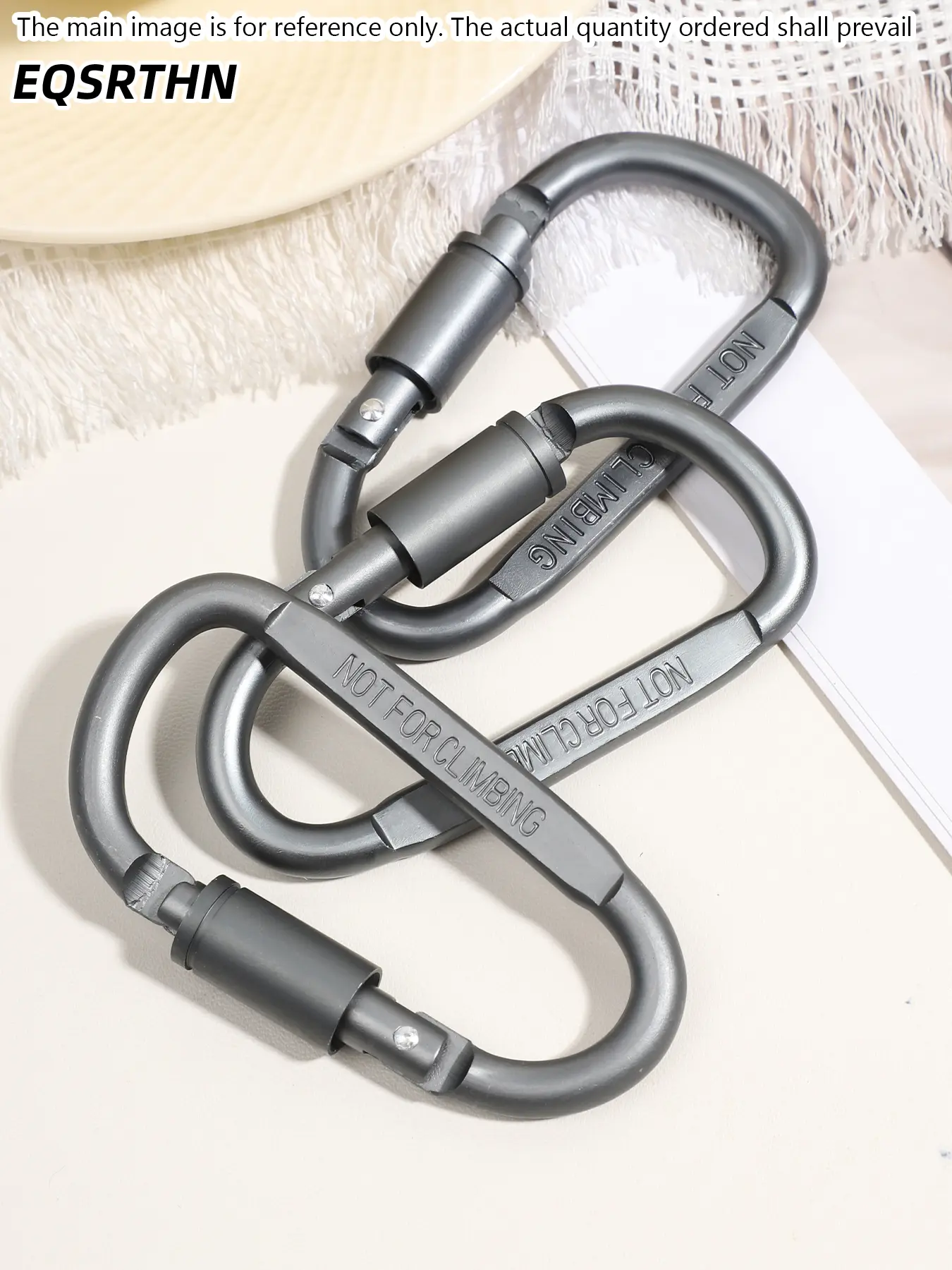 3pcs Heavy Duty Aluminum Carabiner Keychain Clip, D-Ring Locking Carabiner Non-Climbing Tactical Screw Lock Hook for Outdoor Camping Hiking Backpack EDC Keyring Organizer, Men Travel Utility Gear, Carabiner Clips Heavy Duty