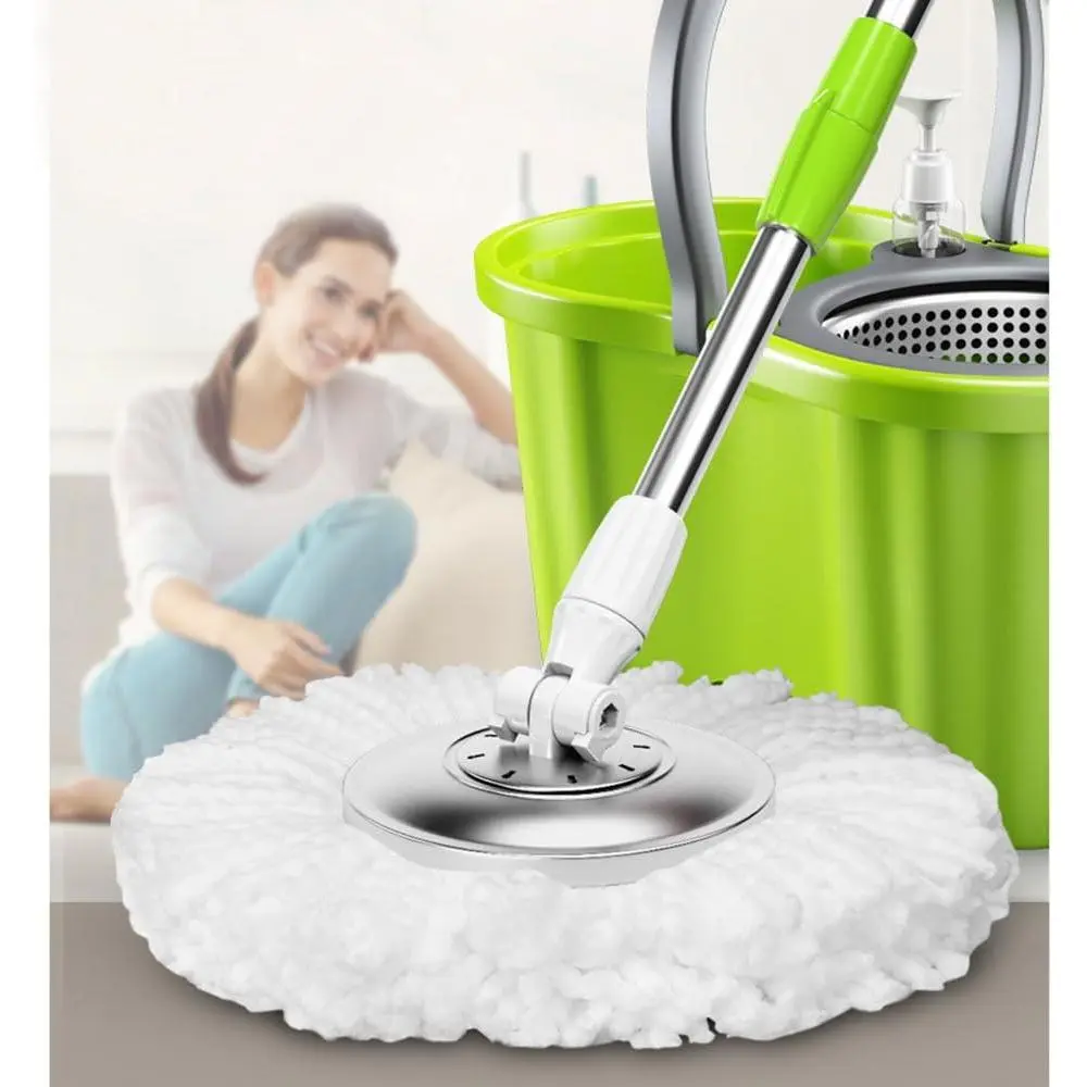 3 Pack Microfiber Spin Mop Replacement Heads Round Standard Size Reusable Mop Refills for Hardwood Tile Laminate Kitchen Bathroom Floor Cleaning