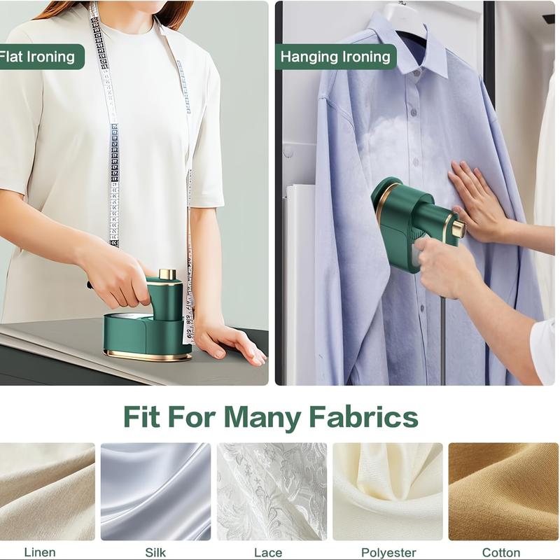 Mini Portable Folding Steam Iron,  Rotating New Iron Steamer for Clothes, Fast Heating, Handheld, Quick Wrinkle, Compact Handheld Steam Iron for Travel, College Dorm, Back To School, Apartment, Home Office