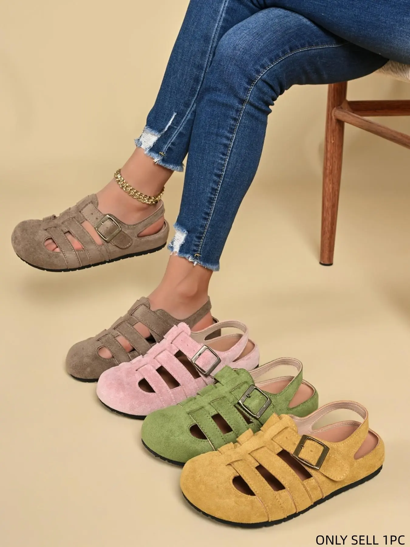 Vintage Roman Style Summer Sandals for Women, Gladiator Flat Sandals, Flat Heel Sandals, Matte Buckle Flat Shoes, Buckle Up Sandals, Casual Versatile Breathable Outdoor Slippers, Fashionable Comfortable Footwear, Daily Fashion Footwear