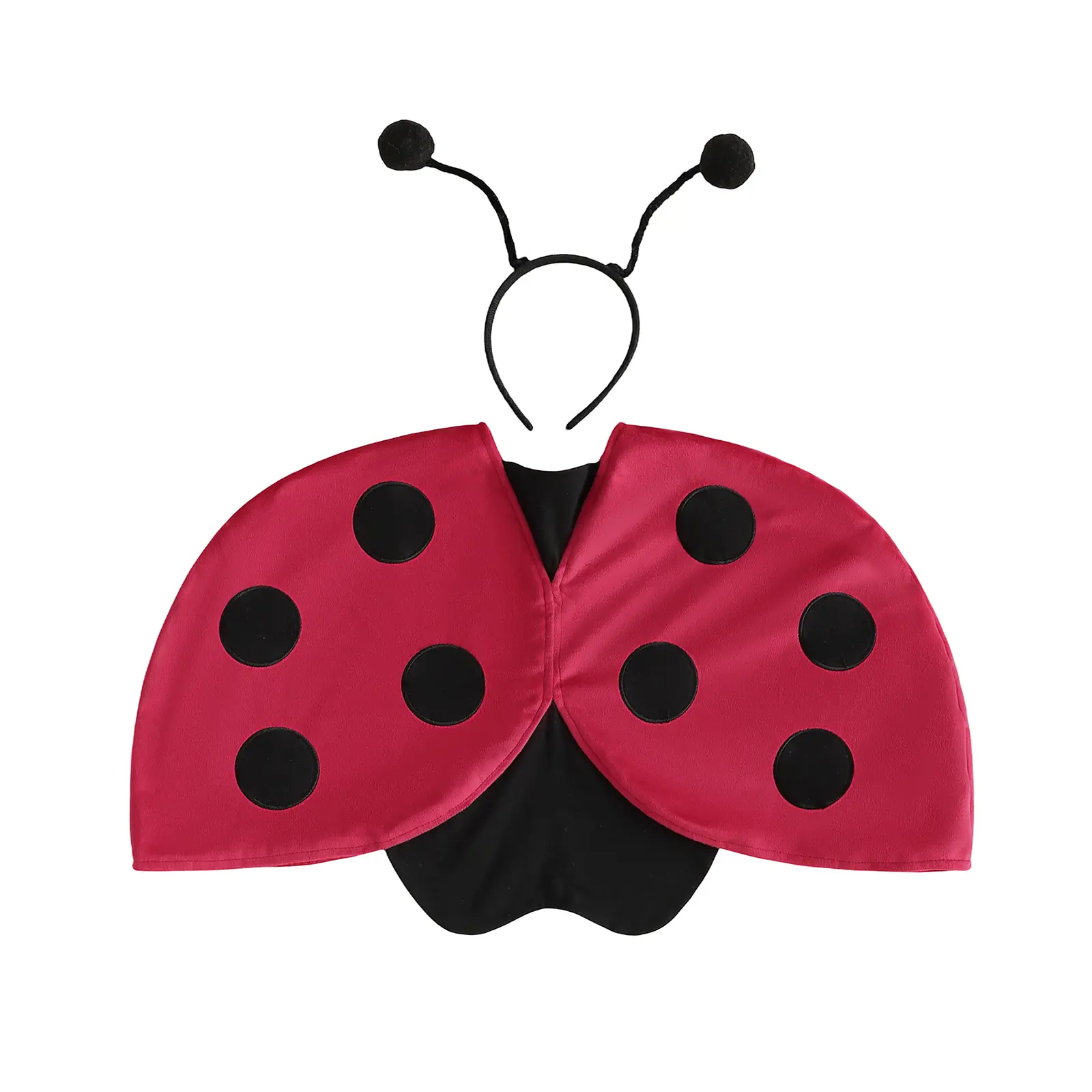 Toddler Baby Little Boy Girl Halloween Ladybug Costumes Fancy Ladybug Wings Cape with Headband Set 6M-3T