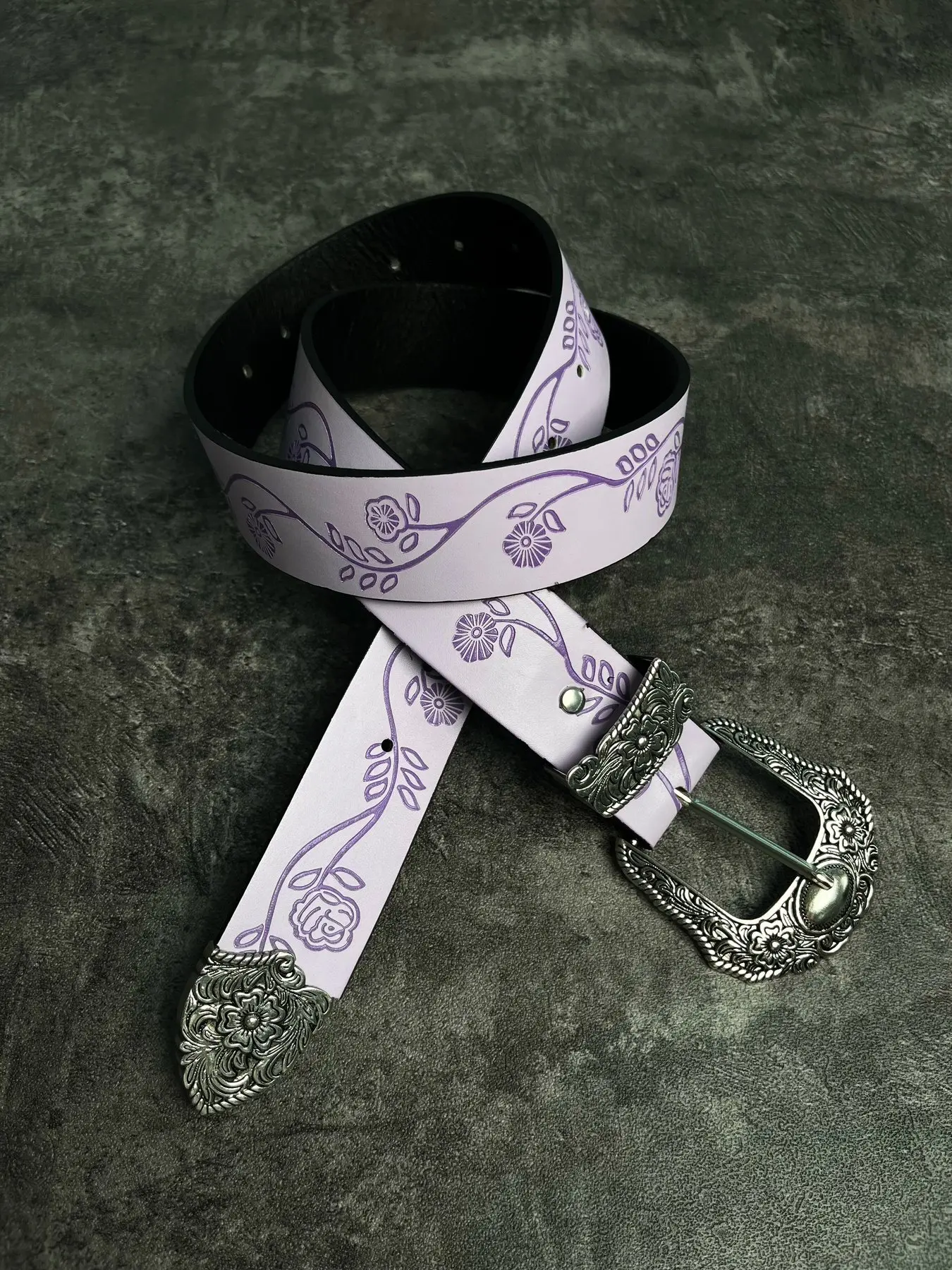 Suitable for both men and women Original new taro purple sweet cool spicy girl belt versatile personality trend y2k style hip-hop American style