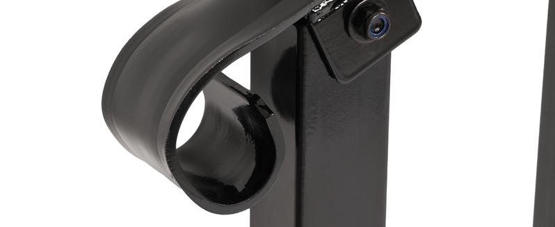 4-5 Step Hand Rail, Handrails for Outdoor Steps, 4-5 Steps Adjustable Outdoor Garden Railing for Stairs Black Steel Powder Coated Heavy Duty