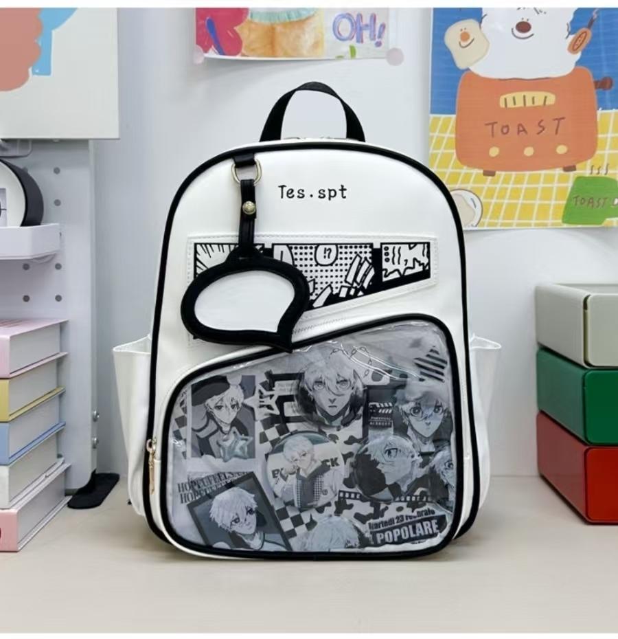 Y2k Anime Ita Backpacks Girls Transparent Bag Students DIY Display Schoolbag Cute Large Capacity Rucksack Casual Travel Knapsack