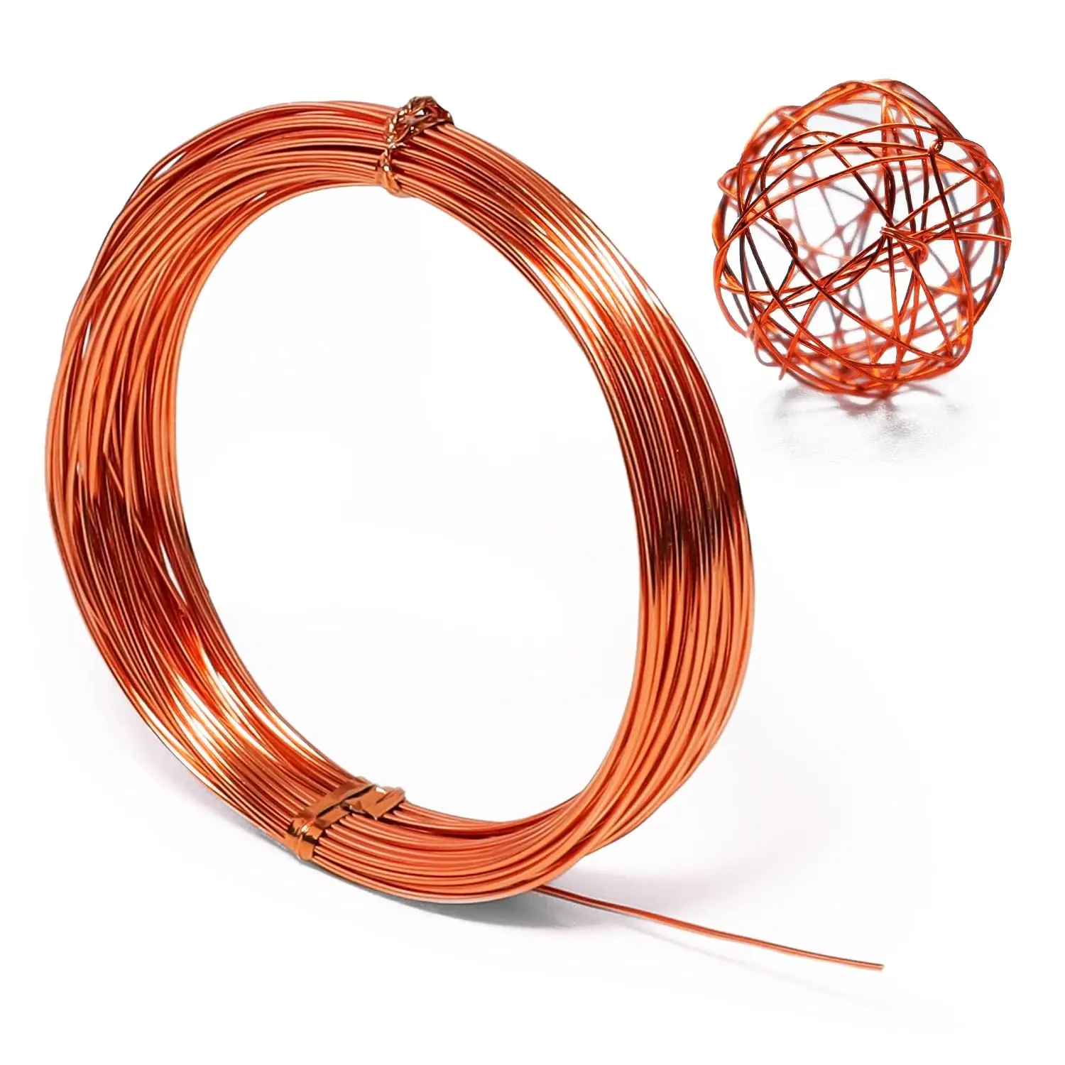 Craft Wire, 33  Bendable for  Making, Sculpting, Floral, Wreath, Crafting, Wire Wrapping, Beading Wire, Christmas Ornaments (Rose , 18 Gauge)