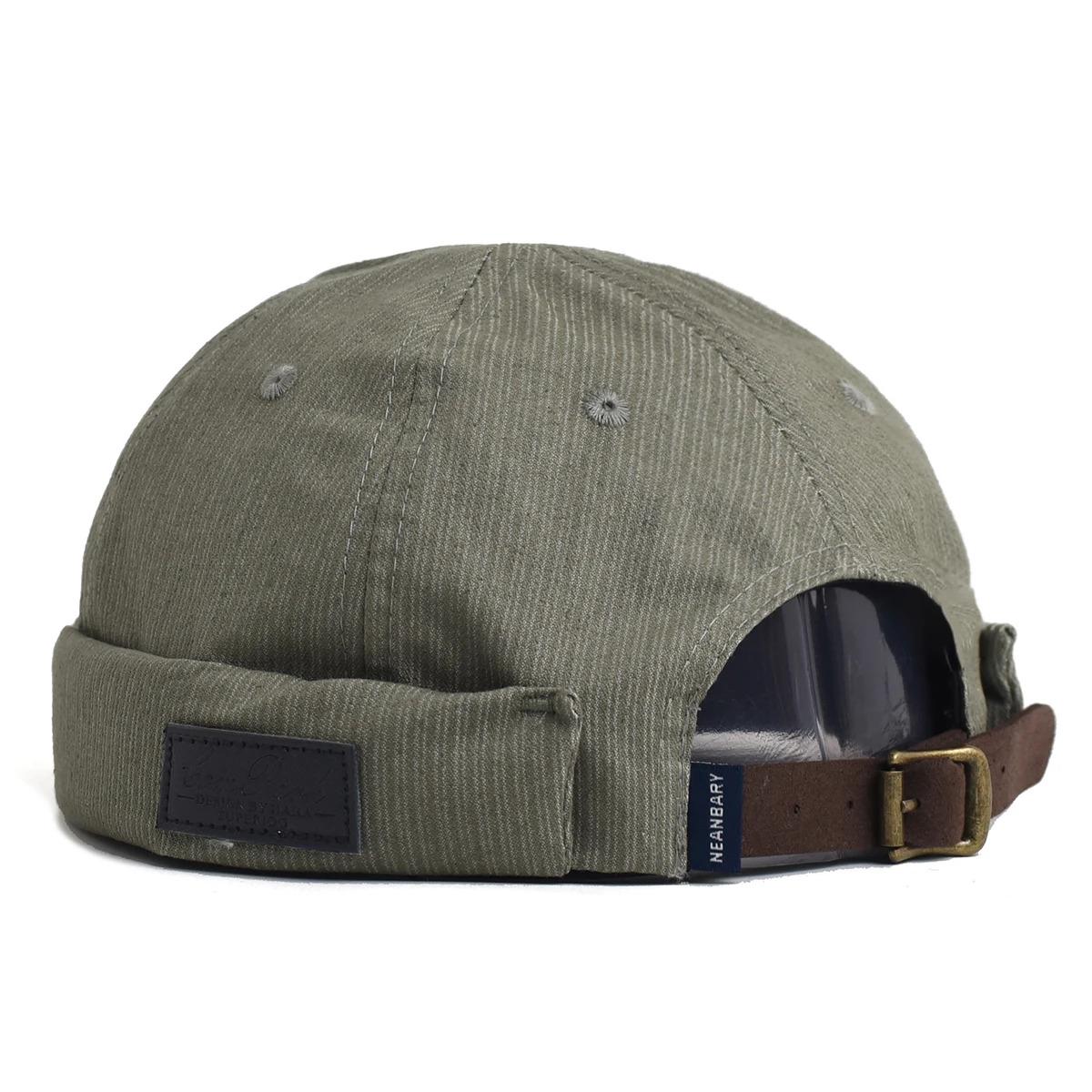 Men Women Dome Melon Skullies Beanie Cap Fashion Vintage Brimless Landlord Hat Streetwear Hip Hop Docker Caps Unisex Skullcaps