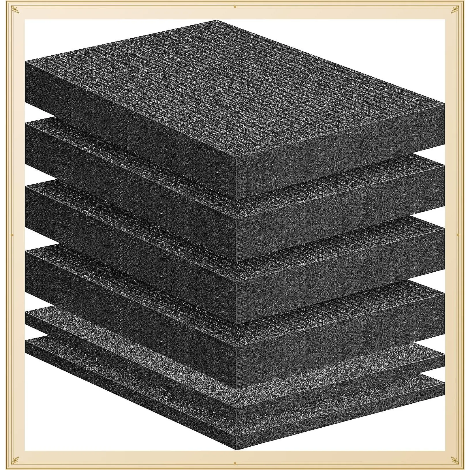6 Pcs Pick Apart Foam Insert, 2 Size Pre Cube Sheet Foams with Bottom Use | 16 Inch Length Tool Box Foam, Elastic Packing Foams for Board Game Box Cases Storage DrawerGift