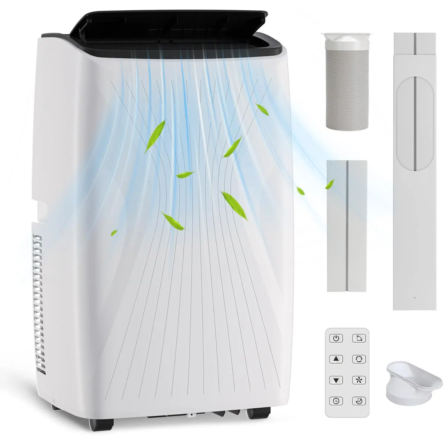 OP-Efficient 12000 BTU Portable Air Conditioner – 3-in-1 Compact AC Unit with Cooling, Dehumidifier & Fan Modes – Remote Control – Window Mount Kit – Ideal for Home or Office – Reliable Performance – US Standard