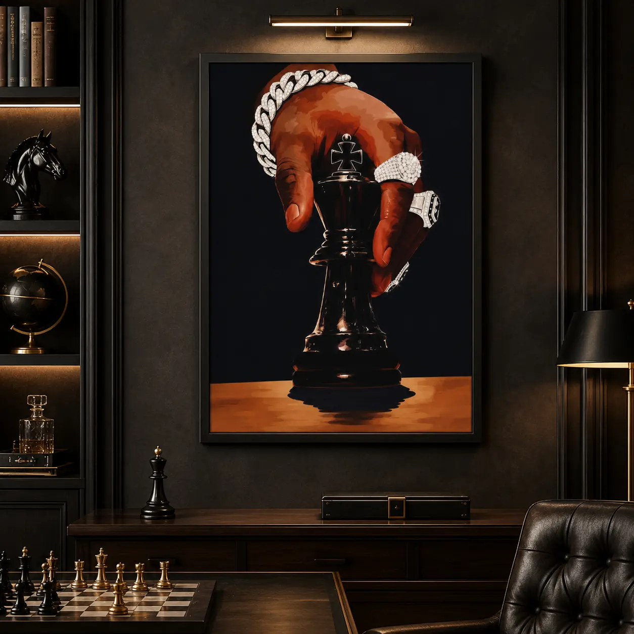 King Chess Canvas Poster |   Luxury Masculine Wall Art for Bedroom, Office & Living Room