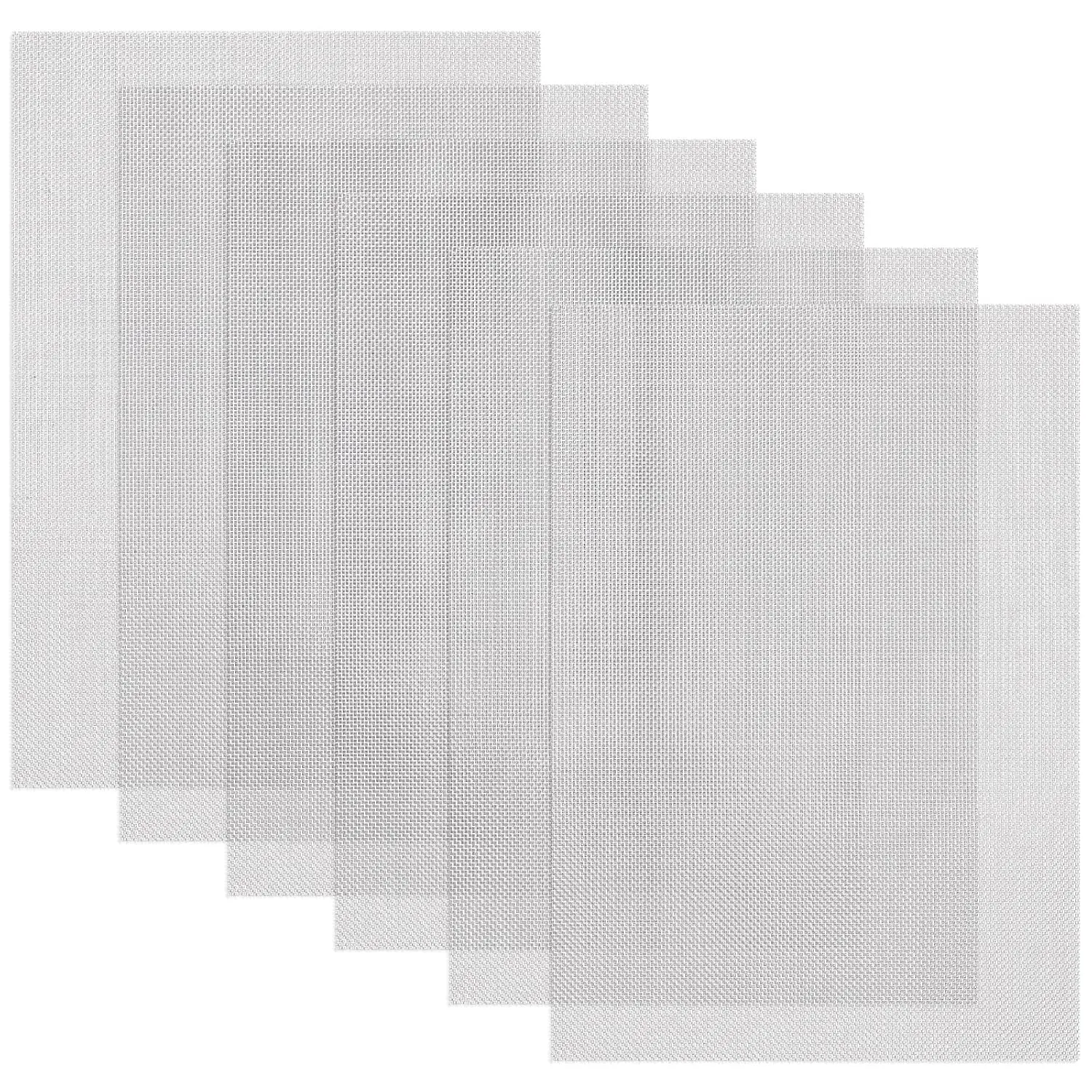 304 Stainless Steel Wire Mesh Screen, 6 Pack 11.8 x 8.2 inch Metal Mesh Screen for DIY Projects, Cages, Vents, Garden, Window Screens, and Filter Mesh