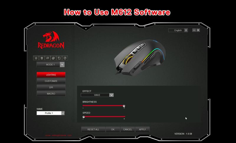 Redragon M612 Predator RGB Gaming Mouse, 8000 DPI Wired Optical Gamer Mouse with 11 Programmable Buttons & 5 Backlit Modes, Software Supports DIY Keybinds Rapid Fire Button