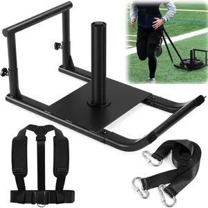Workout Fitness Sled, Weighted Sleds Push Gym Equipment for Adults & Kids, Compatible with  Weight Plates, Multi-Purpose Sled for Outdoor or Home Fitness Training