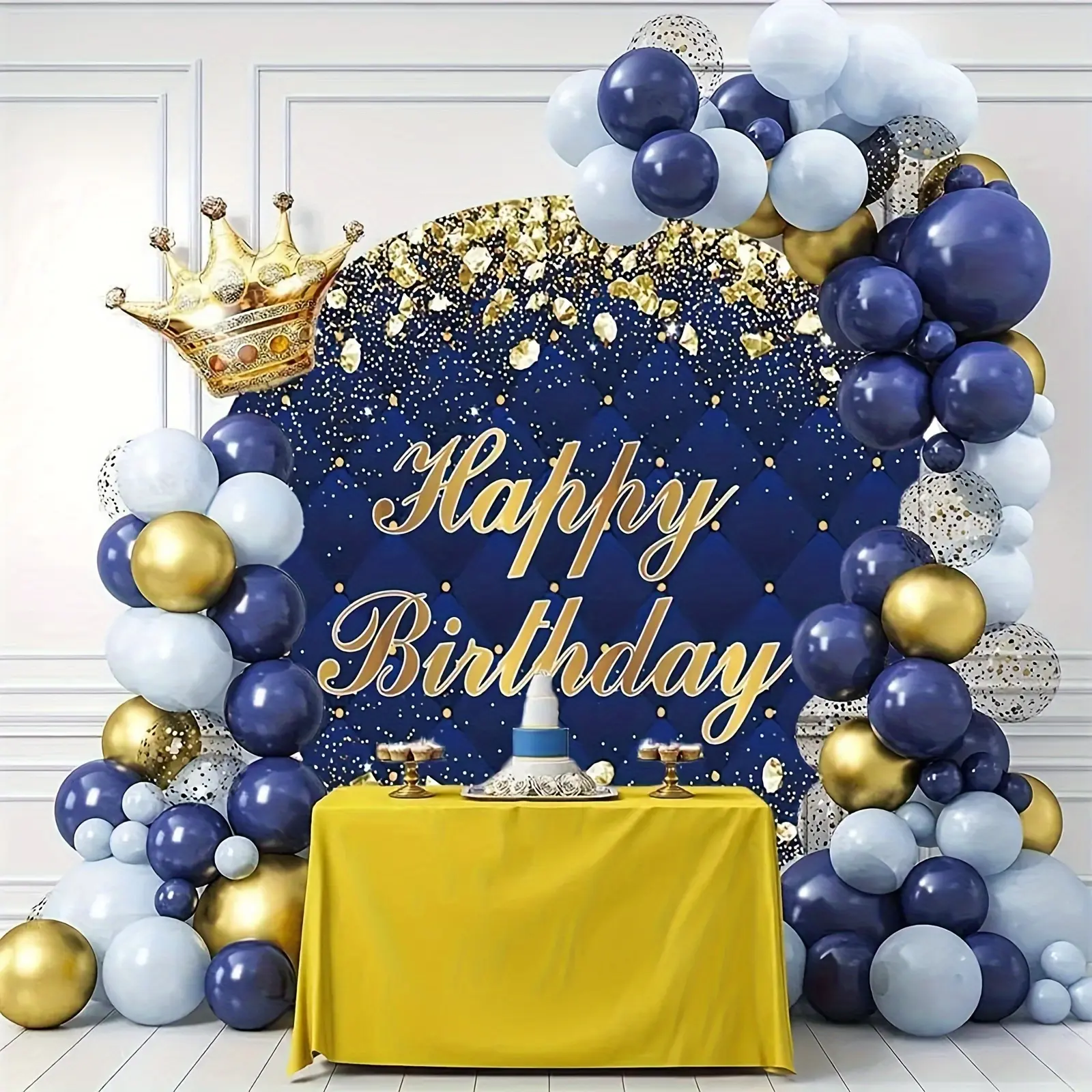 [Gold Balloon Stand Kit] Gold Balloon Stand Kit, 1m & 1.5m Free Bending Balloon Tabletop Stand, Half Arch Balloon Stand for Wedding, Birthday, Graduation, and More, Halloween Decorations, Christmas Decorations