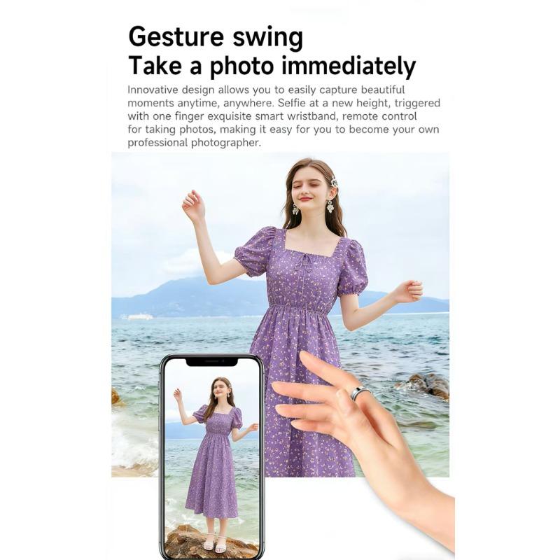 Multifunctional Smart Ring Pedometer, Photo-taking, Heart Rate and Blood Oxygen Measurement, Wearable Sleep Monitoring, Health Bluetooth