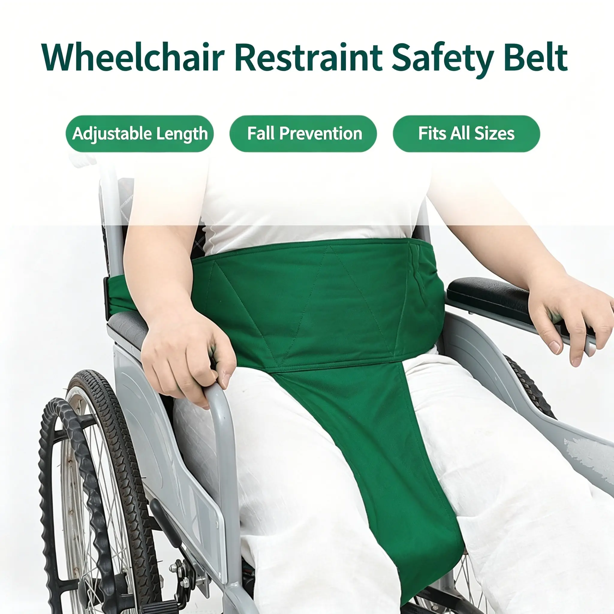Home Wheelchair Safety Restraint Belt, Elderly Walker Protection Strap, Simple Wheelchair Safety Harness, Prevents Forward Lean and Slipping