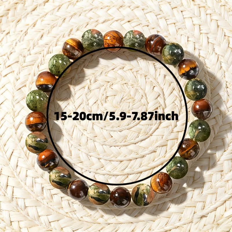 Tiger Eye Wealth & Prosperity Bracelet - Vintage Lucky Coin Charm with Natural Healing Stones, Manifestation Jewelry for Good Luck & Abundance, Unisex Daily Wear.