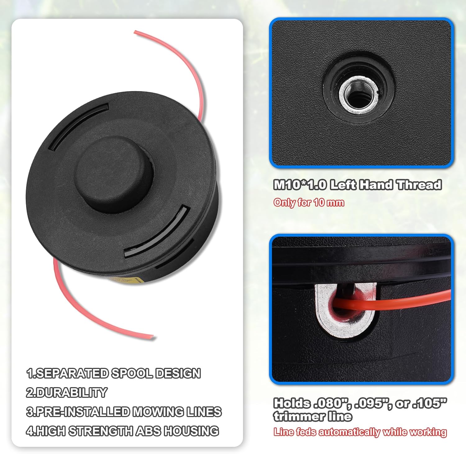 5-Pack 25-2 Trimmer Head 4002 710 2108 for String Trimmer Weed Eater Compatible with Stihl FS55 FS56 FS70 FS80 FS85 FS90 FS91R FS94R FS100RX FS110 FS111RX FS120 FS130 FS131 FS240 Replace#4002 710 2191