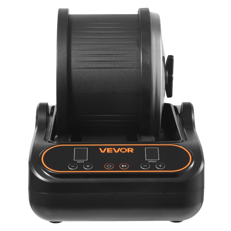 VEVOR Rock Tumbler, 3 lb Rock Polishing Machine, Rocks Tumbling Kit with 4-Speed Adjustment, 1-9 Day Timer, PC Sound Reduction Cover TPU Drum, Direct Drive Motor Rocks Polishing, Quiet Operation